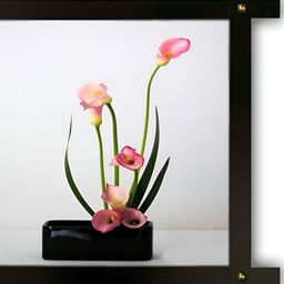 PnF Black & Pink Floral and Botanical Wooden Painting Wall Art-picture-26