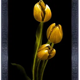 PnF Black & Green Wooden Floral And Botanical Wall Painting-image-53