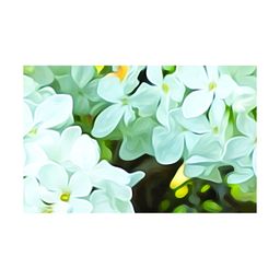 Inephos Green And White Floral and Botanical Printed Canvas Wall Art-image-30