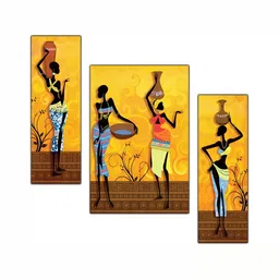 PnF Yellow & Blue 3 Pieces Abstract Wall Arts-image-91
