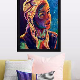 Gallery99 Blue & Brown Daenerys Targaryen Textured Framed Wall Art-image-88