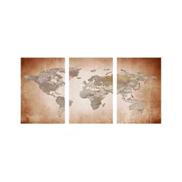 999Store Brown & White 3 Pieces Canvas Wall Art-picture-24