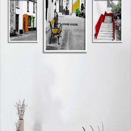 SAF White & Grey 3 Pieces Painting Wall Arts-image-83