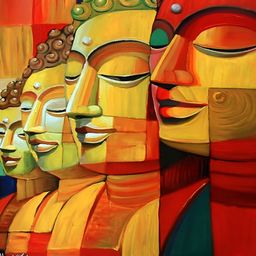 PnF Black & Red Wooden & Paper Religious Wall Art-image-93