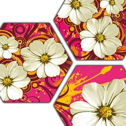 PnF Pink & Cream-Coloured 3 Piece Wooden Floral and Botanical Wall Arts-image-44