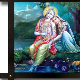PnF Blue & Green Wooded Religious Painting Wall Art-picture-41