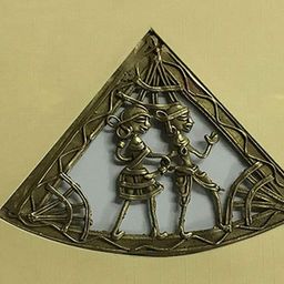 Gallery99 Beige & Brown Human Figurines Dhokra And Warli Wall Art-image-10
