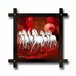 PnF Red & White Wooden Birds and Animals Wall Art-22