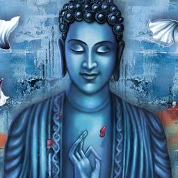 Wallpics Blue & Red Printed Paper Wall Poster-image-70