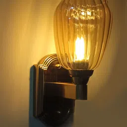 SHREE KALA HOME DECOR Copper& Off White Decorative Solid Wall Lamp-51