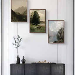 999Store Green & Cream 3 Pieces Floral And Botanical Wall Arts-image-43
