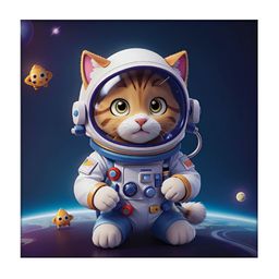 RANDOM Blue & White Cartoon Characters Canvas Wall Art-picture-7