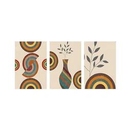 999Store Cream & Yellow 3 Pieces Canvas Wall Paintings-picture-29