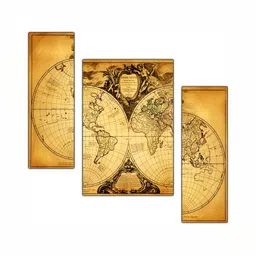 PnF Beige & Brown 3 Pieces Wooden Wall Arts-10