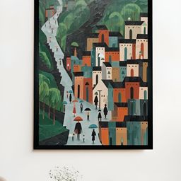 SOWPEACE Green & Beige Abstract Canvas Wall Art-58