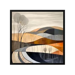 999Store Brown & Grey Canvas Abstract Painting Wall Art-picture-11
