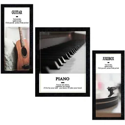 PnF Charcoal & White 3 Pieces Wooden Painting Wall Arts-image-90
