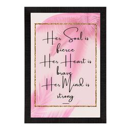 eCraftIndia Black & Pink Typography Wall Painting-image-97