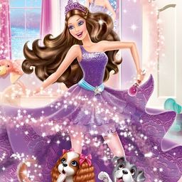 Wallpics Purple & Pink Barbie Printed Waterproof  Wall Poster-image-28