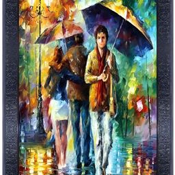 PnF Black & Green Wooden Painting Wall Art-12