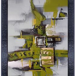 PnF Black & Grey Printed Wooden Painting Wall Art-34