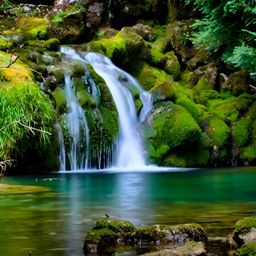 British Terminal Green & Blue Waterfall Wall Poster-4