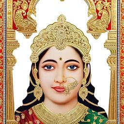 Wallpics Red & Gold-Toned Religious Printed Waterproof Wall Poster-image-92