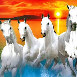 British Terminal White & Orange Animals Printed Wall Poster-image-33
