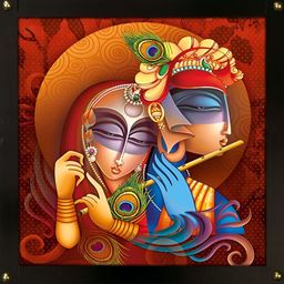 PnF Red & Blue Wooden Religious Wall Art-8