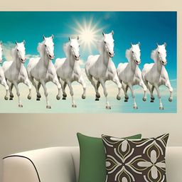 British Terminal White & Blue Canvas Birds and Animals Printed Wall Stickers-picture-27