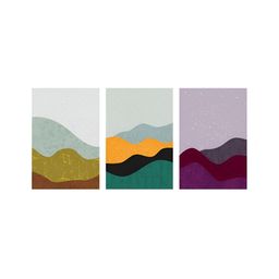 999Store Pink & Green 3 Piece Canvas Other Painting Wall Art-picture-24