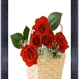 PnF Black & White 1 Piece Wood Floral and Botanical Painting Wall Art-picture-45