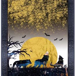 PnF Black & Yellow Wooden Birds and Animals Wall Painting-image-104