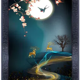 PnF Green & White  Floral And Botanical Wall Painting-image-28