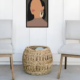 AbhiKalpya Art Studio-Get a vibe Beige & Grey Wooden Wall Painting-image-68