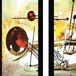 PnF Black & Green 3 Pieces Wooden Wall Art-image-83