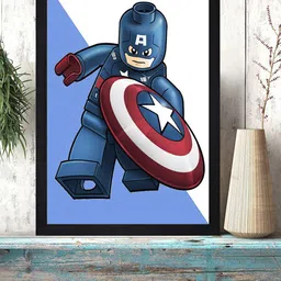 Gallery99 White & Blue Cartoon Character Paper Framed Wall Art-image-76