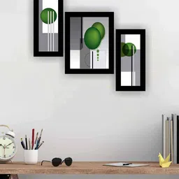 SAF Grey & White 3 Pieces Modern Wall Art Painting-image-65
