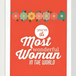DecorTwist Orange & White Inspirational Quotes Printed Poster Framed Wall Art-31