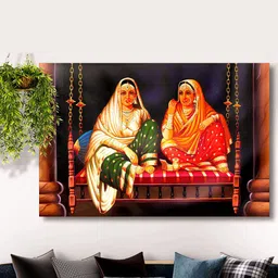 SAF Black & Red Painting Canvas Wall Art-57