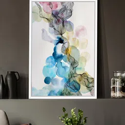 Art Street Blue & Black Abstract Painting Canvas Wall Art-image-91