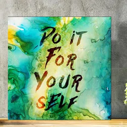 Gallery99 Black & Green Do It For Yourself Printed Wooden Wall Art-image-38