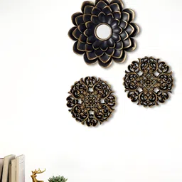 Home Centre Corvus Mystic 3 Pieces Floral Wall Decor-image-13
