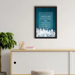 eCraftIndia Blue Motivational Quote Wall Art-image-76