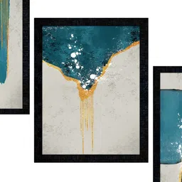 PnF Charcoal & Grey 3 Piece Paper Abstract Wall Art image 2