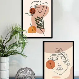 Art Street  Set Of 2 Boho Figurative Framed Wall Art-47