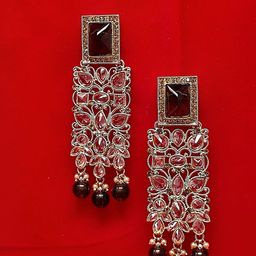 CRAYTON Gold-Plated Square Drop Earrings-image-91