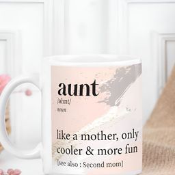 fnp White & Peach Text Or Slogans Printed Ceramic Glossy Mug 325ml-0