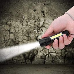 KISUASHI Rechargeable Small Pocket Size Aluminum LED Flashlight Mini Portable Torch,with 3 Adjustable Modes Flashlight with Hanging Rope,Waterproof Torch with Pen Clip for Camping,Emergency Light. image 2