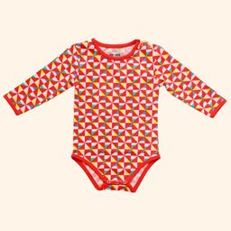Ola! Otter Kids Expandable Geometric Printed Organic Cotton Bodysuit-image-87